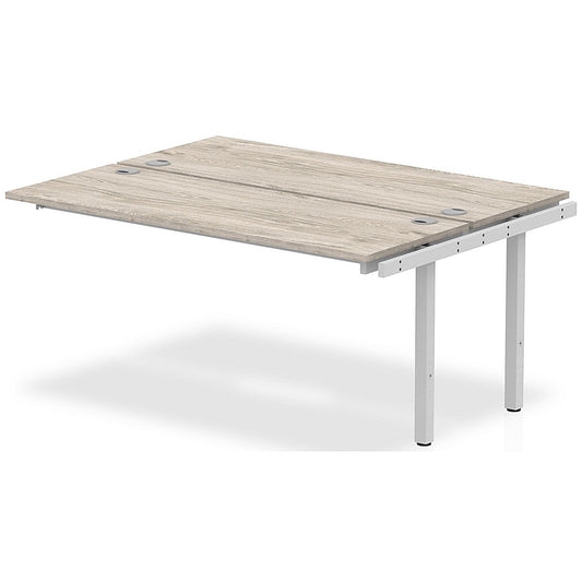 Impulse Bench B2B Ext Kit 1600 Silver Frame Office Bench Desk Grey Oak Easy2Order : IB00233