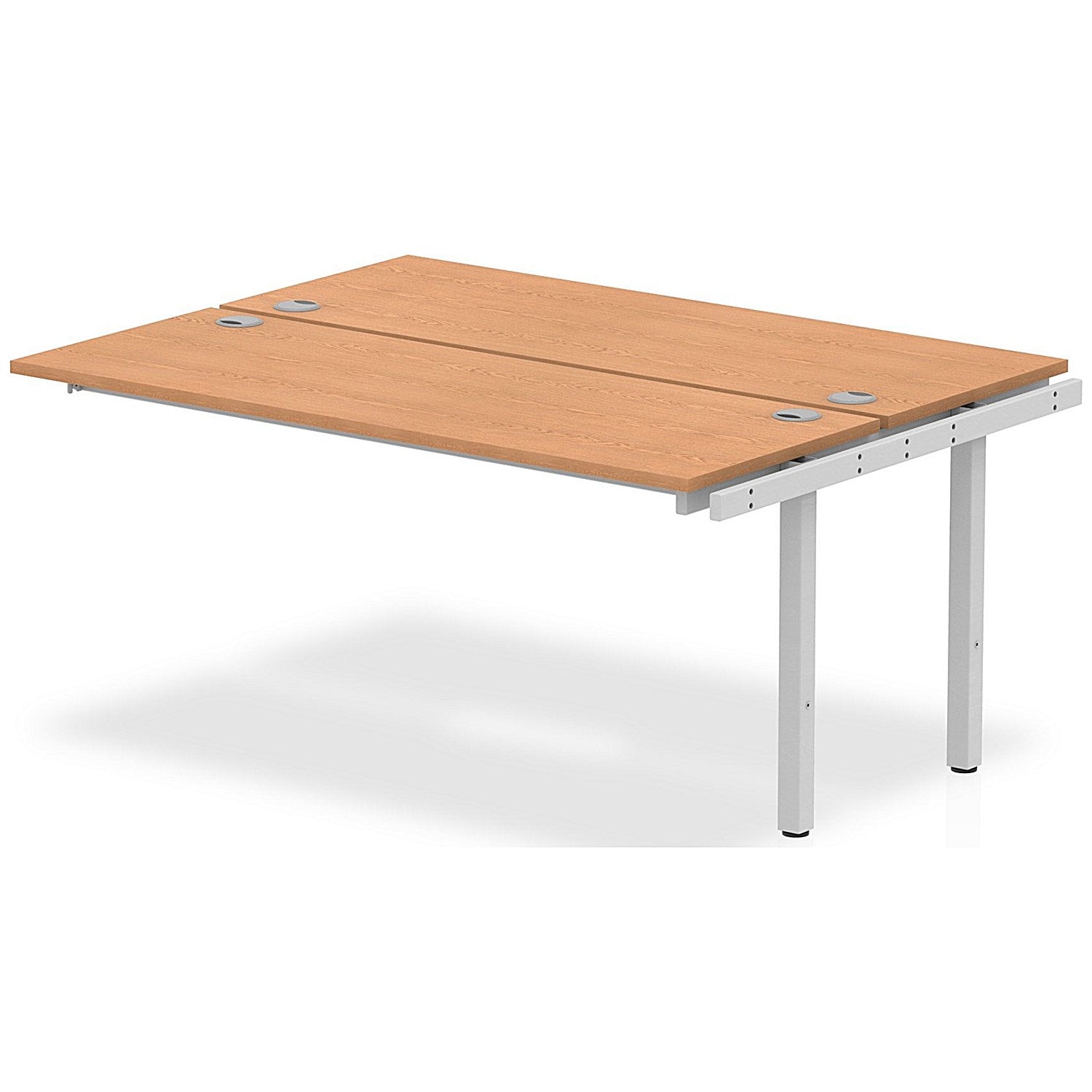 Impulse Bench B2B Ext Kit 1600 Silver Frame Office Bench Desk Oak Easy2Order : IB00235