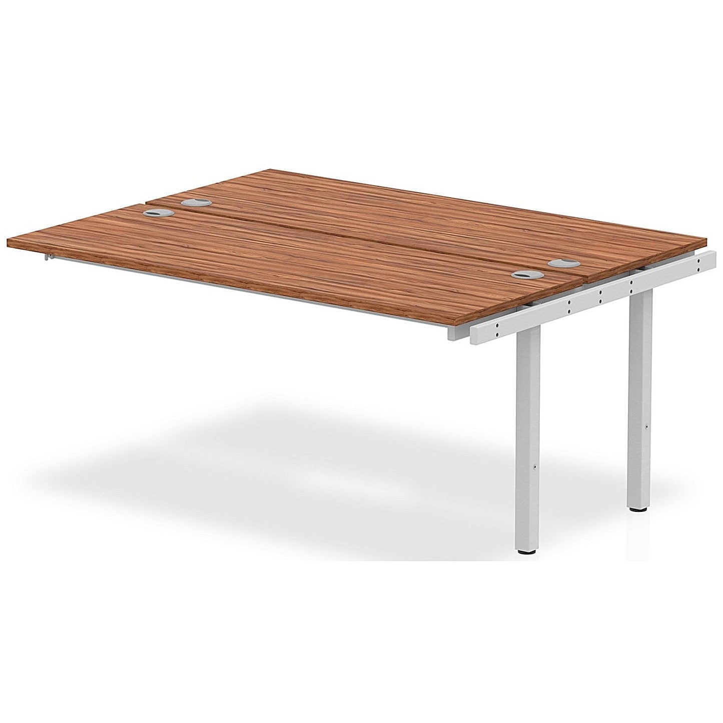 Impulse Bench B2B Ext Kit 1600 Silver Frame Office Bench Desk Walnut Easy2Order : IB00236