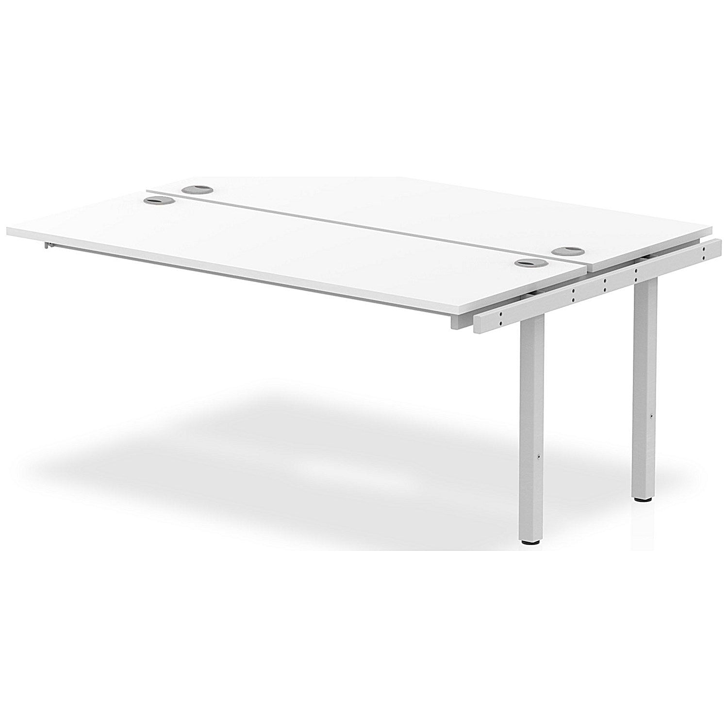 Impulse Bench B2B Ext Kit 1600 Silver Frame Office Bench Desk White Easy2Order : IB00237