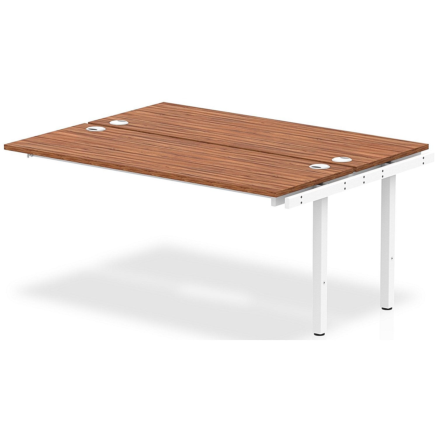 Impulse Bench B2B Ext Kit 1600 White Frame Office Bench Desk Walnut Easy2Order : IB00242