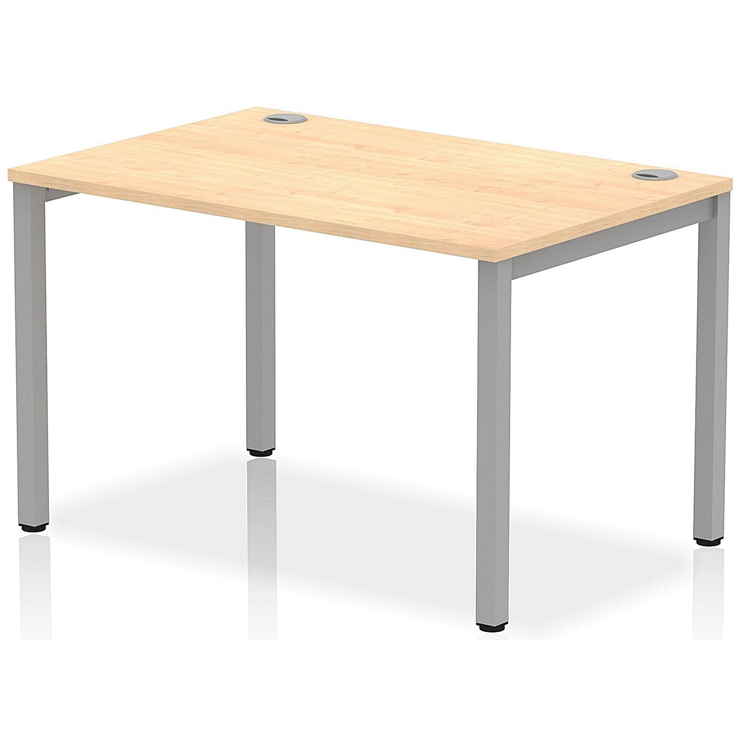 Impulse Bench Single Row 1200 Silver Frame Office Bench Desk Maple Easy2Order : IB00246