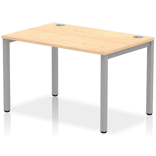 Impulse Bench Single Row 1200 Silver Frame Office Bench Desk Maple Easy2Order : IB00246