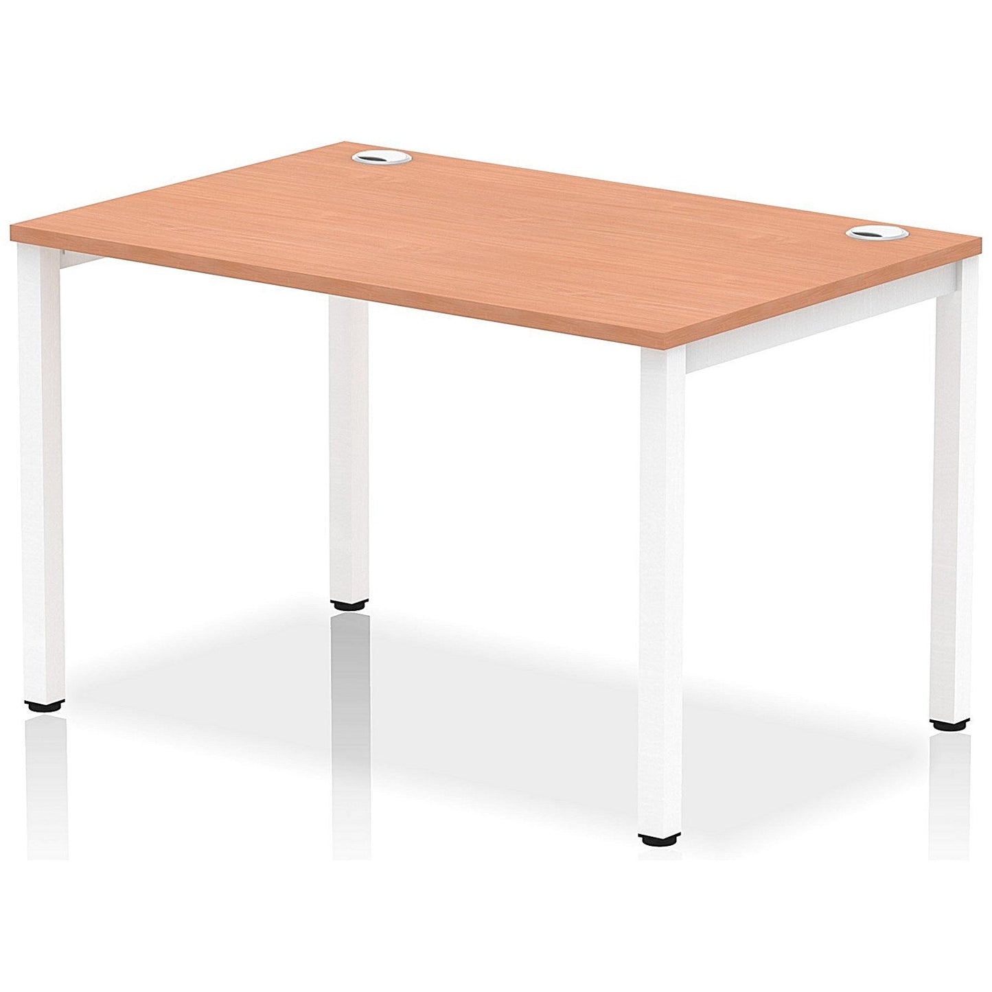 Impulse Bench Single Row 1200 White Frame Office Bench Desk Beech Easy2Order : IB00250