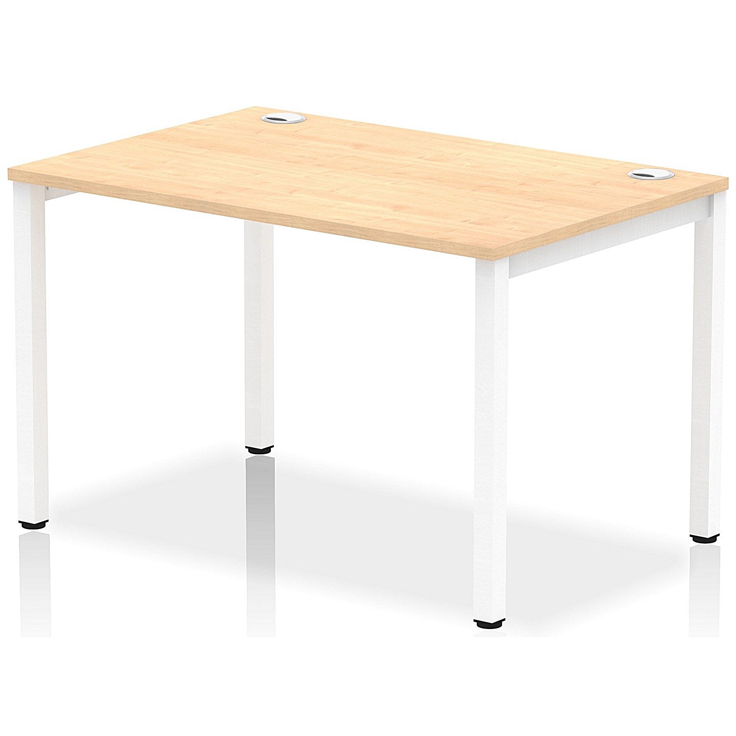Impulse Bench Single Row 1200 White Frame Office Bench Desk Maple Easy2Order : IB00252
