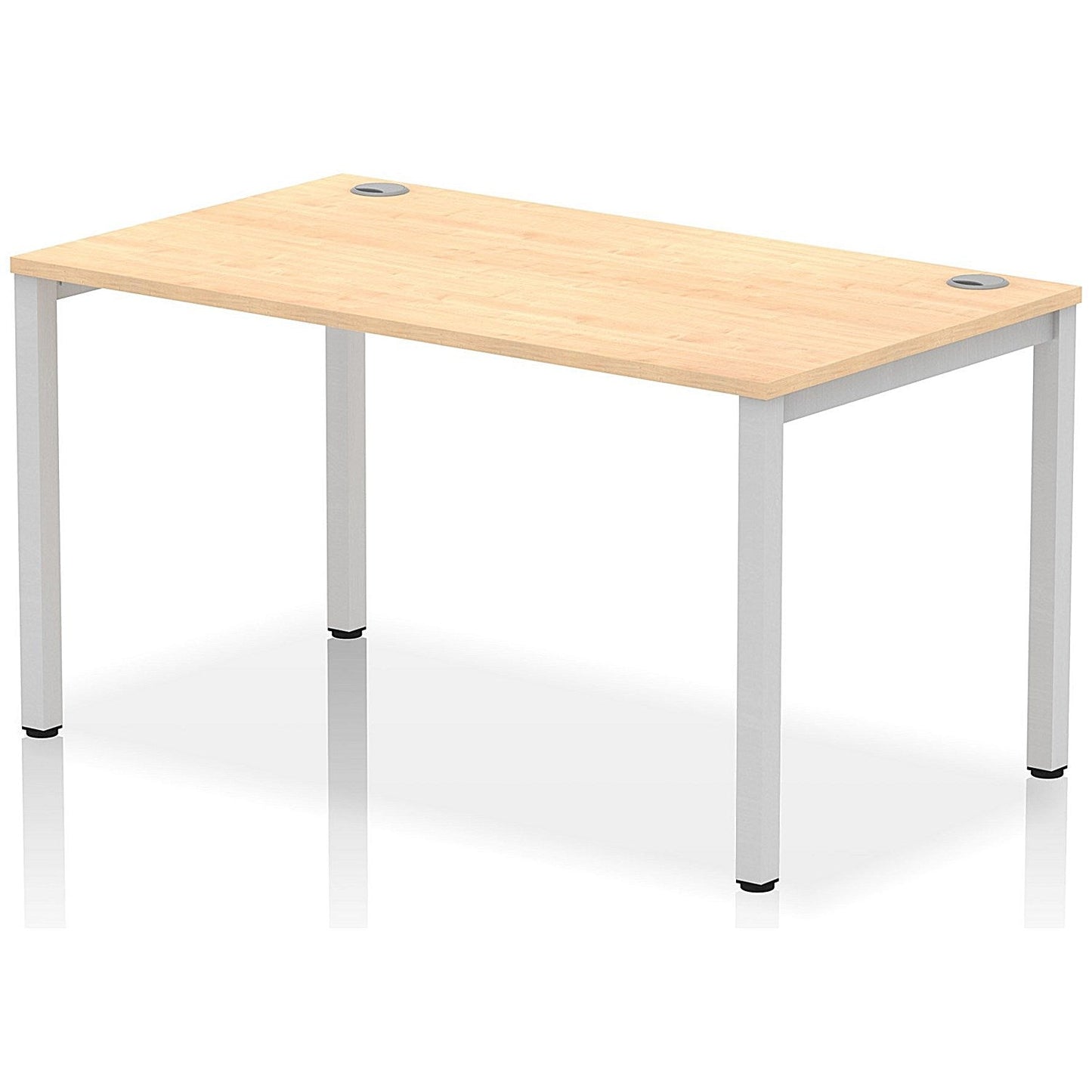 Impulse Bench Single Row 1400 Silver Frame Office Bench Desk Maple Easy2Order : IB00258