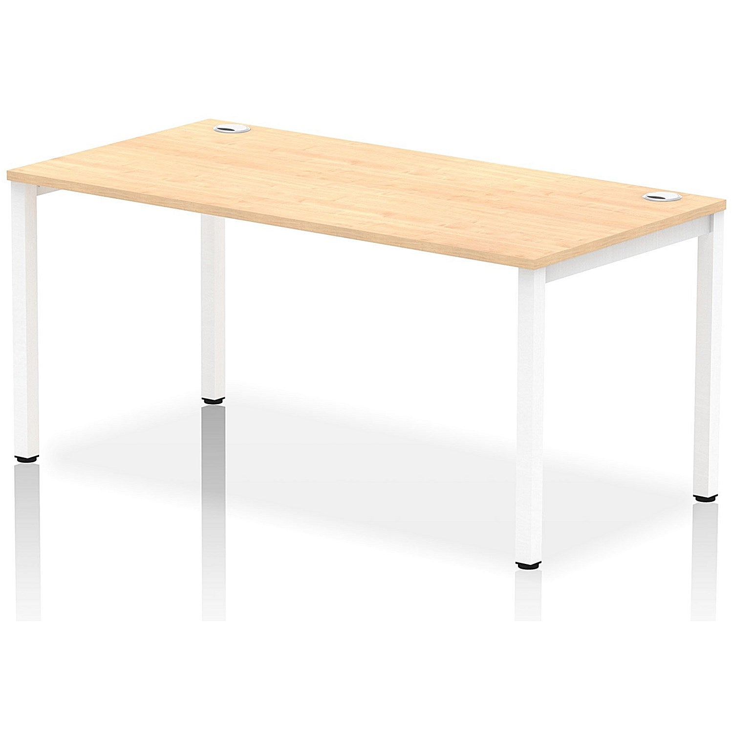 Impulse Bench Single Row 1600 White Frame Office Bench Desk Maple Easy2Order : IB00276