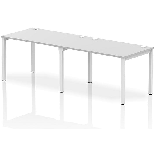 Impulse Bench Single Row 2 Person 1200 White Frame Office Bench Desk White Easy2Order : IB00291