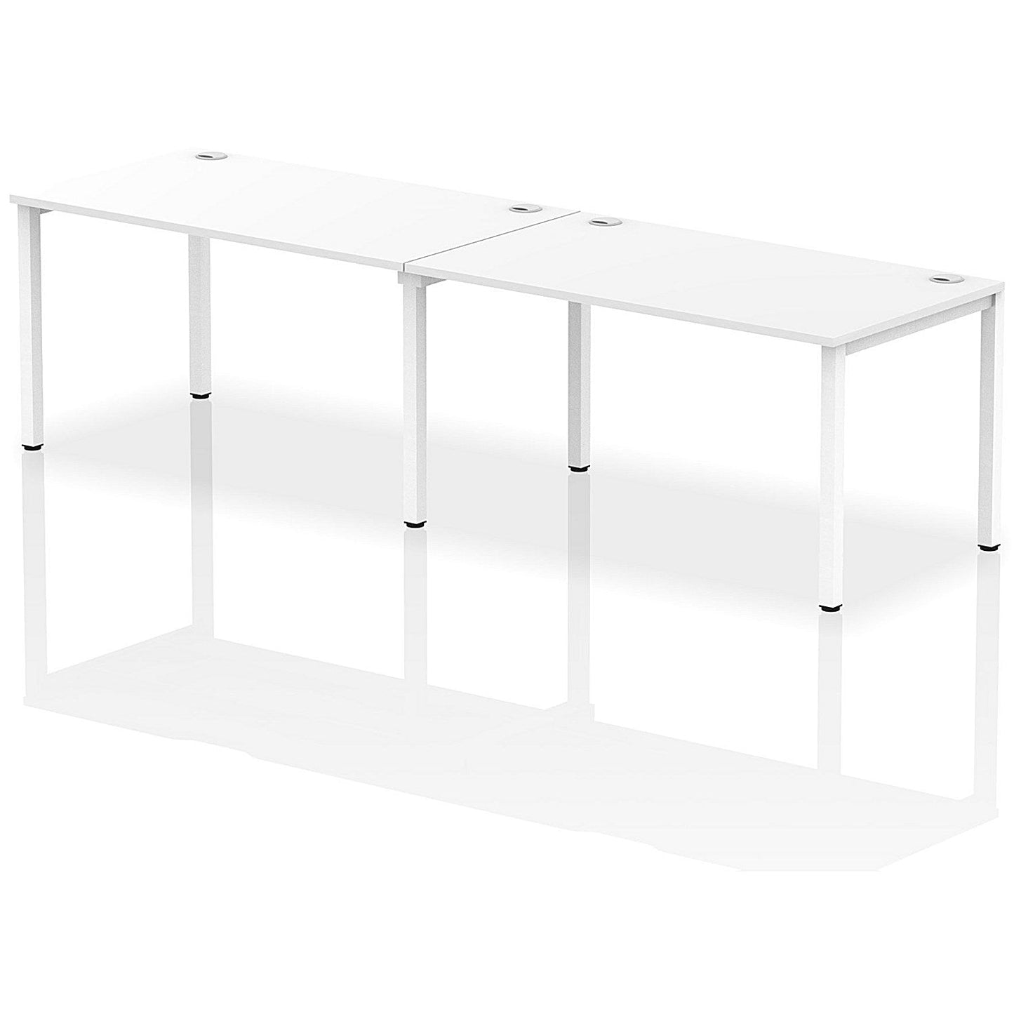 Impulse Bench Single Row 2 Person 1400 White Frame Office Bench Desk White Easy2Order : IB00303