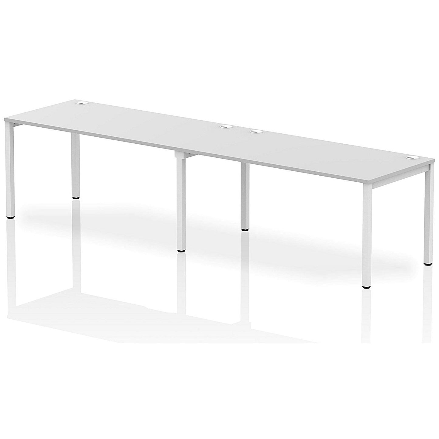 Impulse Bench Single Row 2 Person 1600 White Frame Office Bench Desk White Easy2Order : IB00315