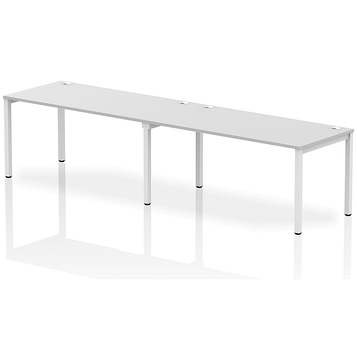 Impulse Bench Single Row 2 Person 1600 White Frame Office Bench Desk White Easy2Order : IB00315