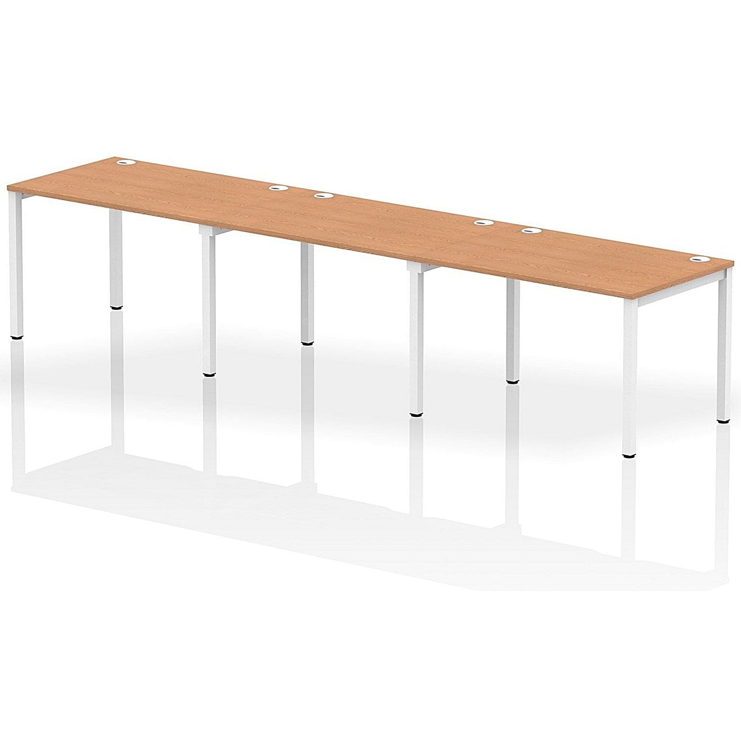 Impulse Bench Single Row 3 Person 1200 White Frame Office Bench Desk Oak Easy2Order : IB00325