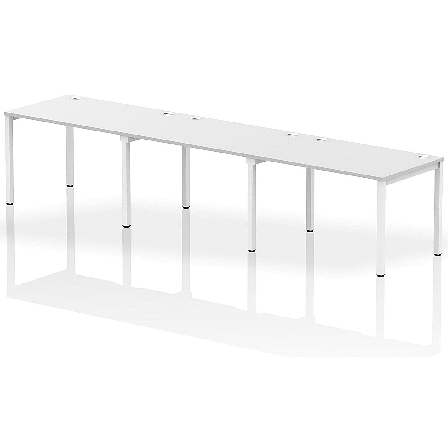 Impulse Bench Single Row 3 Person 1200 White Frame Office Bench Desk White Easy2Order : IB00327