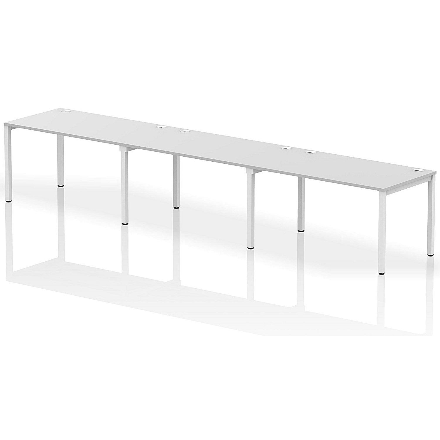 Impulse Bench Single Row 3 Person 1400 White Frame Office Bench Desk White Easy2Order : IB00339