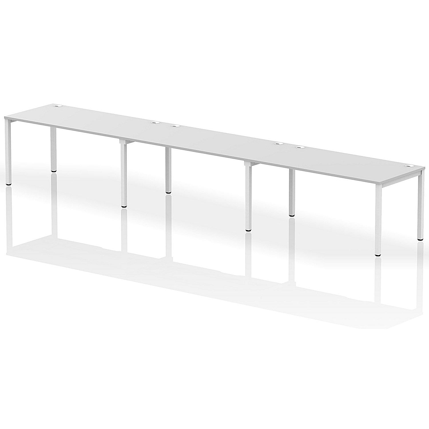 Impulse Bench Single Row 3 Person 1600 White Frame Office Bench Desk White Easy2Order : IB00351
