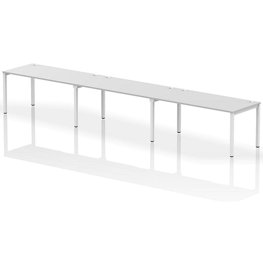 Impulse Bench Single Row 3 Person 1600 White Frame Office Bench Desk White Easy2Order : IB00351