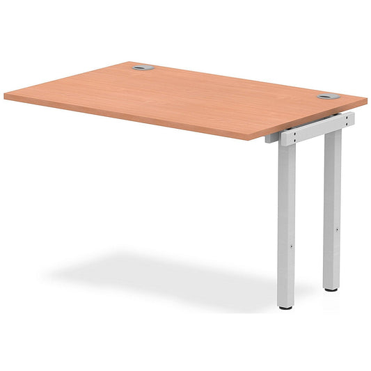 Impulse Bench Single Row Ext Kit 1200 Silver Frame Office Bench Desk Beech Easy2Order : IB00352