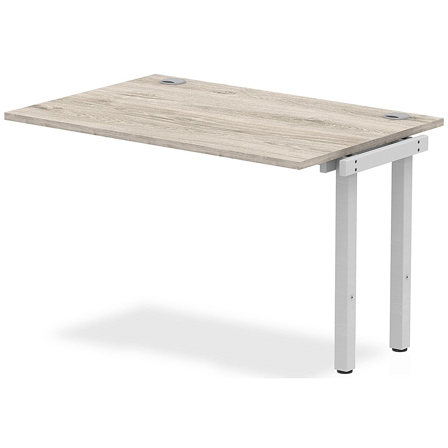 Impulse Bench Single Row Ext Kit 1200 Silver Frame Office Bench Desk Grey Oak Easy2Order : IB00353