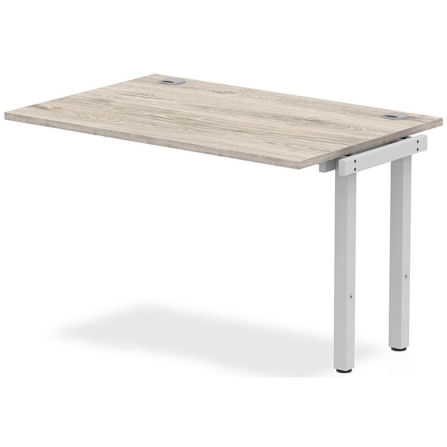 Impulse Bench Single Row Ext Kit 1200 Silver Frame Office Bench Desk Grey Oak Easy2Order : IB00353