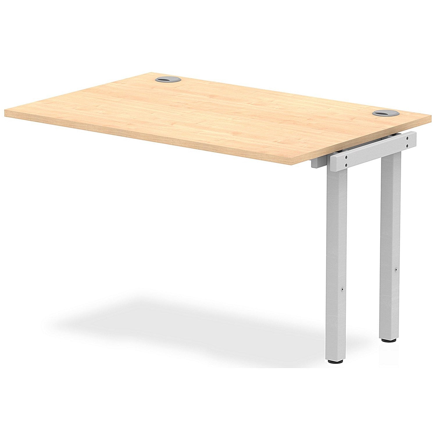 Impulse Bench Single Row Ext Kit 1200 Silver Frame Office Bench Desk Maple Easy2Order : IB00354