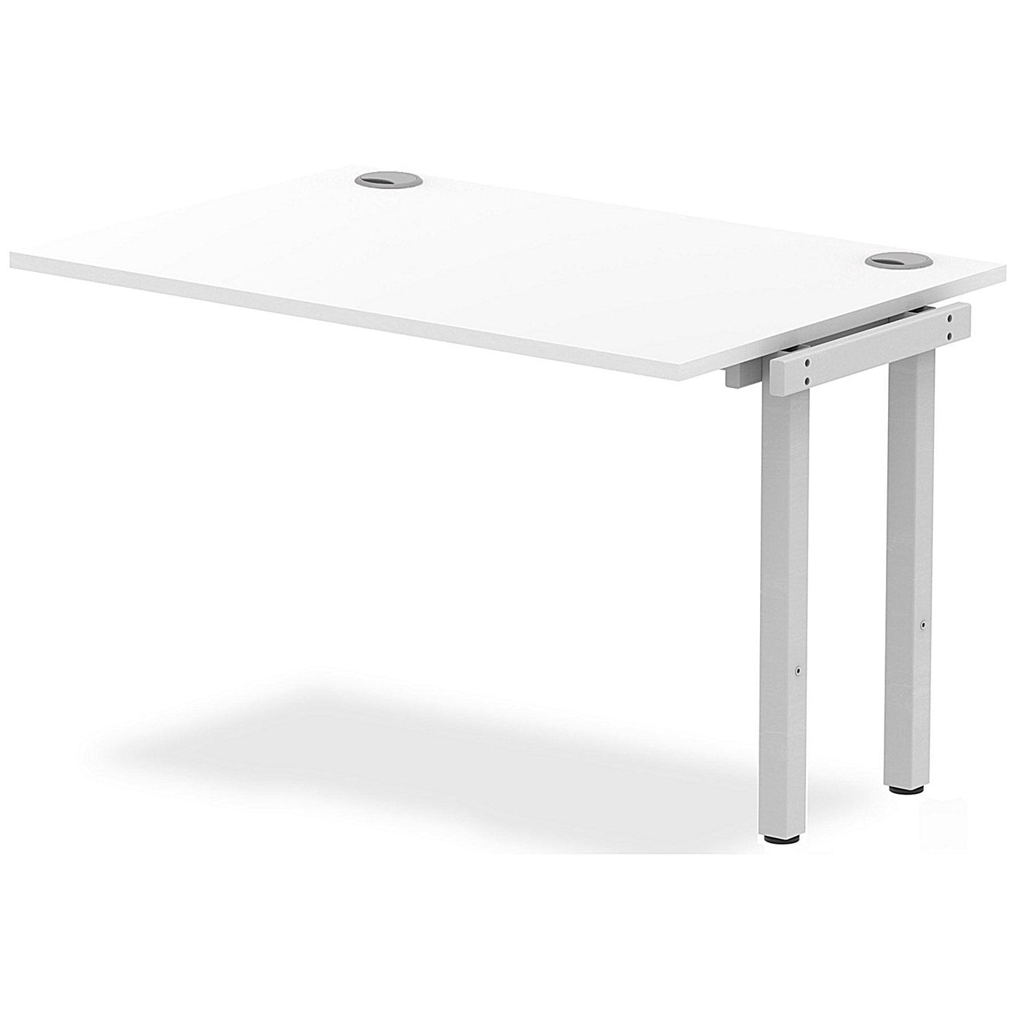 Impulse Bench Single Row Ext Kit 1200 Silver Frame Office Bench Desk White Easy2Order : IB00357
