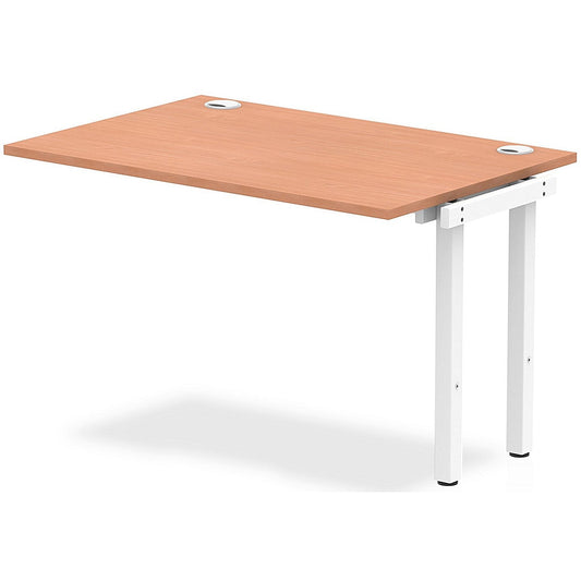 Impulse Bench Single Row Ext Kit 1200 White Frame Office Bench Desk Beech Easy2Order : IB00358