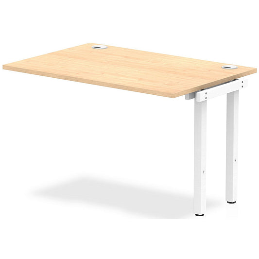 Impulse Bench Single Row Ext Kit 1200 White Frame Office Bench Desk Maple Easy2Order : IB00360