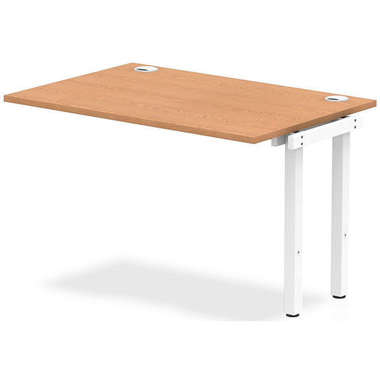 Impulse Bench Single Row Ext Kit 1200 White Frame Office Bench Desk Oak Easy2Order : IB00361