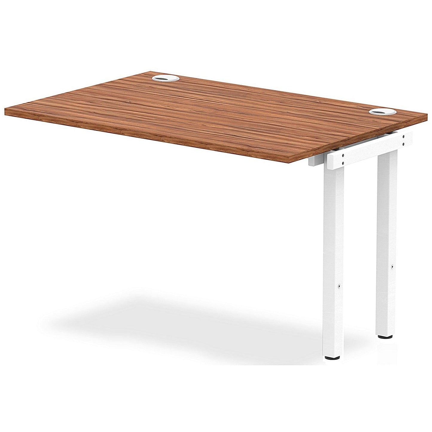 Impulse Bench Single Row Ext Kit 1200 White Frame Office Bench Desk Walnut Easy2Order : IB00362