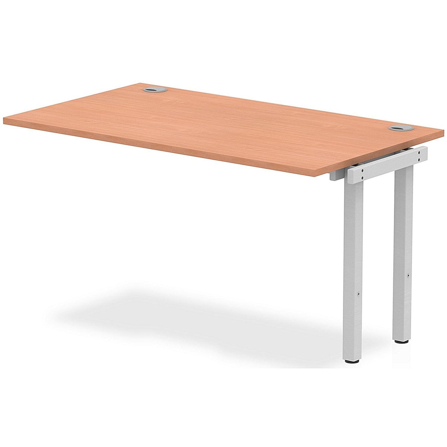 Impulse Bench Single Row Ext Kit 1400 Silver Frame Office Bench Desk Beech Easy2Order : IB00364