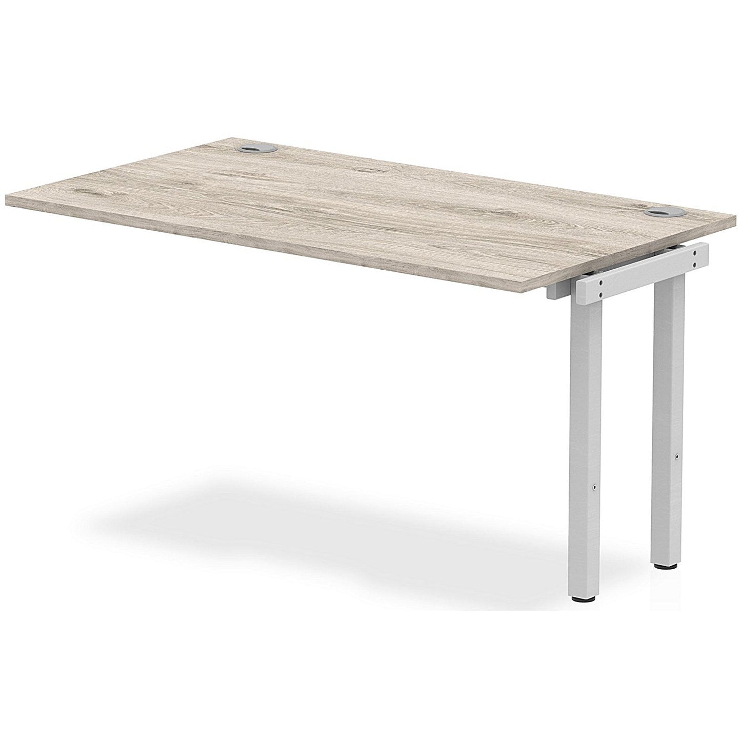 Impulse Bench Single Row Ext Kit 1400 Silver Frame Office Bench Desk Grey Oak Easy2Order : IB00365