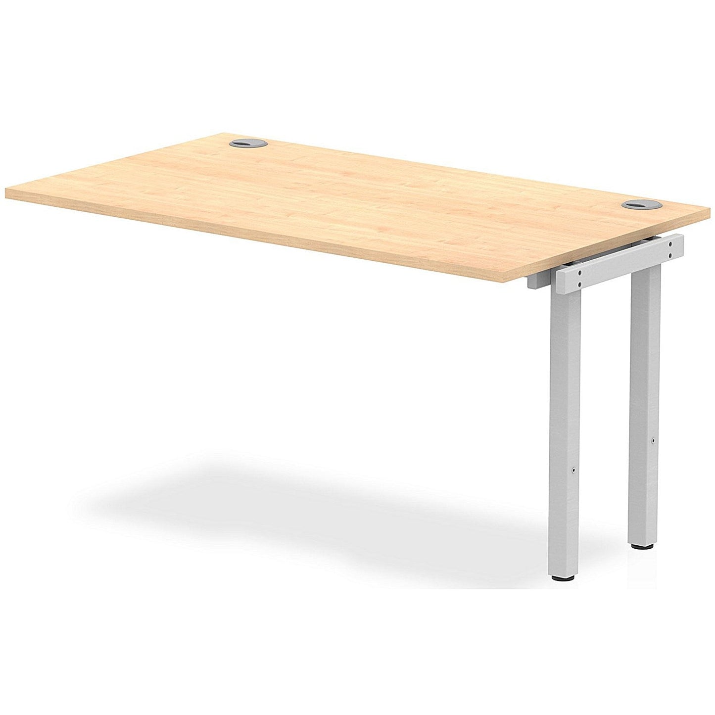 Impulse Bench Single Row Ext Kit 1400 Silver Frame Office Bench Desk Maple Easy2Order : IB00366