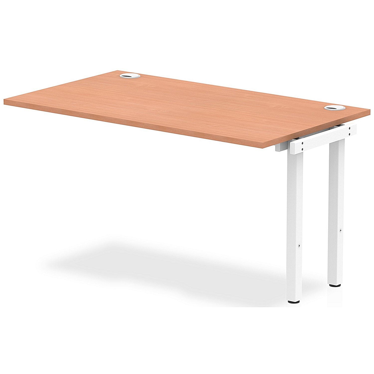 Impulse Bench Single Row Ext Kit 1400 White Frame Office Bench Desk Beech Easy2Order : IB00370