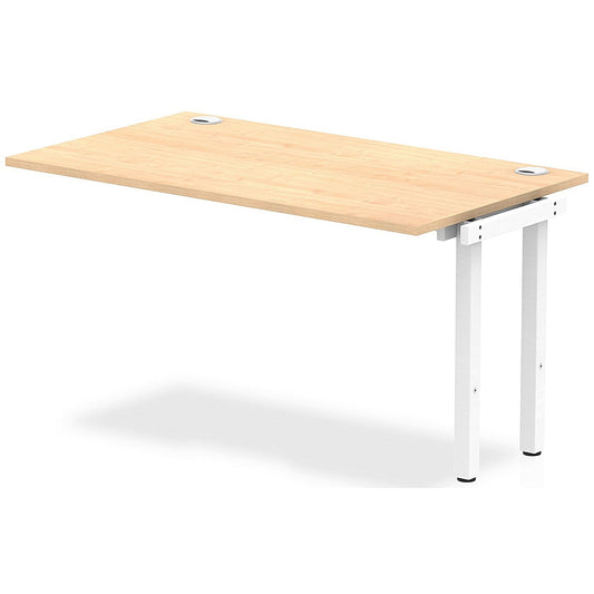 Impulse Bench Single Row Ext Kit 1400 White Frame Office Bench Desk Maple Easy2Order : IB00372