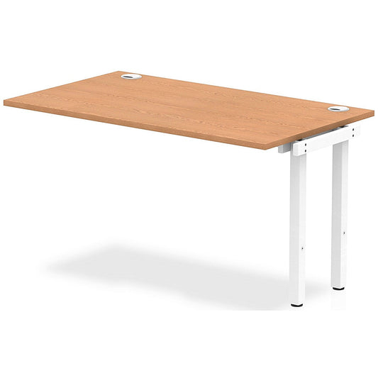 Impulse Bench Single Row Ext Kit 1400 White Frame Office Bench Desk Oak Easy2Order : IB00373