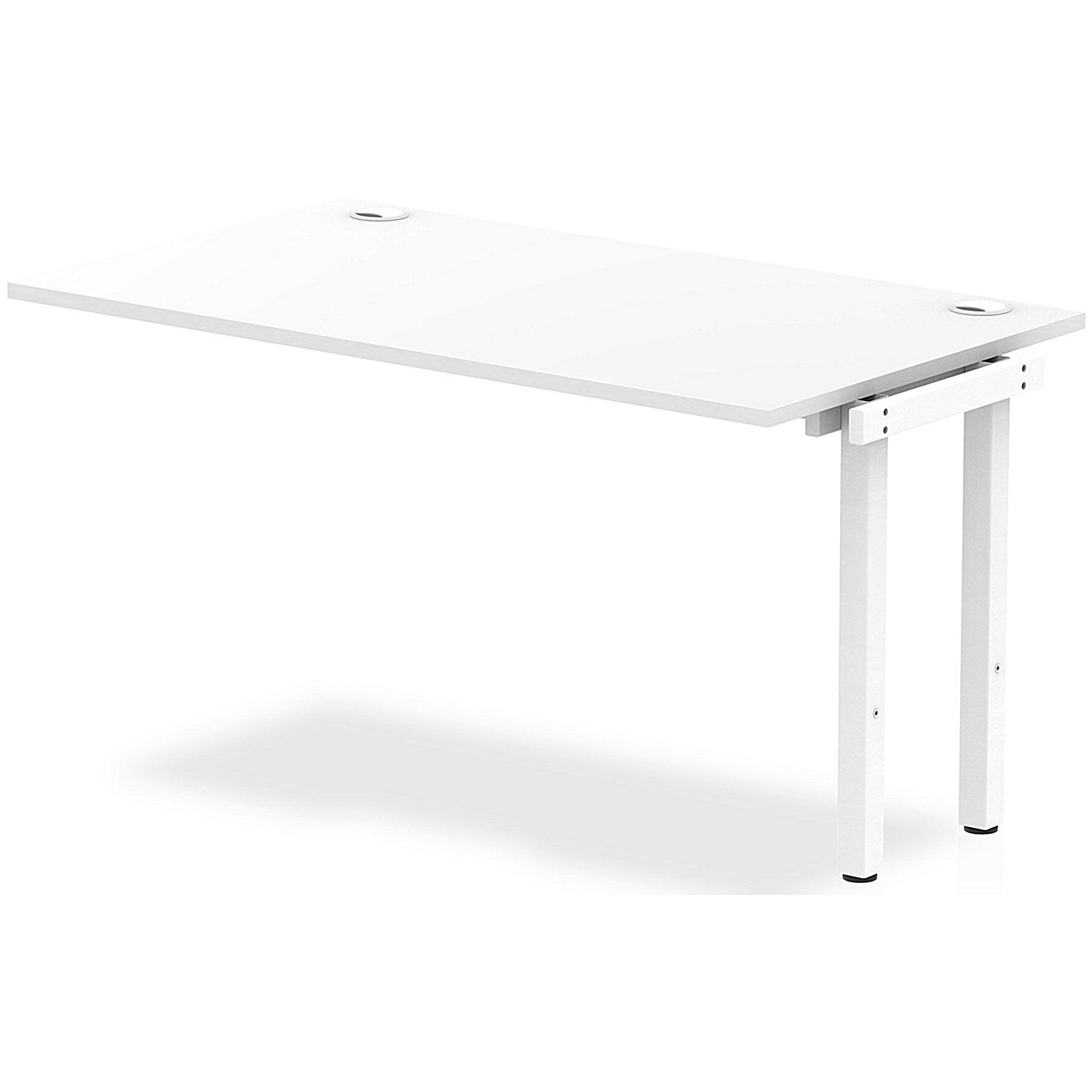 Impulse Bench Single Row Ext Kit 1400 White Frame Office Bench Desk White Easy2Order : IB00375