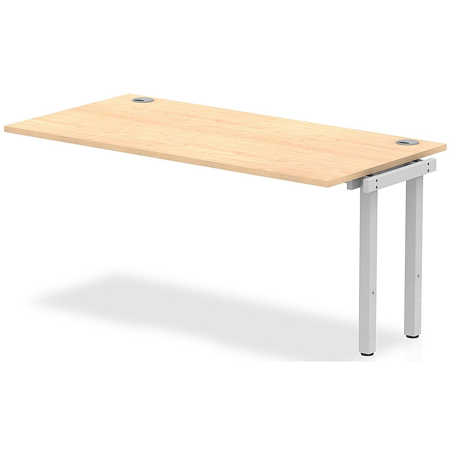 Impulse Bench Single Row Ext Kit 1600 Silver Frame Office Bench Desk Maple Easy2Order : IB00378