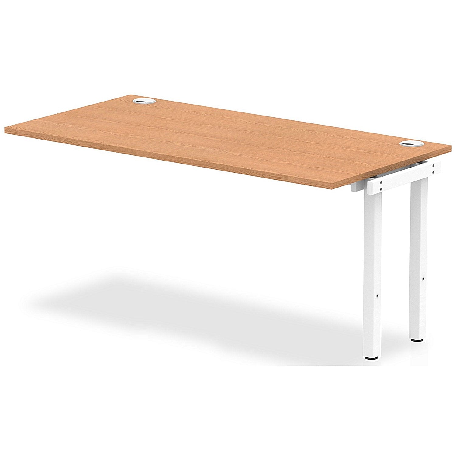 Impulse Bench Single Row Ext Kit 1600 White Frame Office Bench Desk Oak Easy2Order : IB00385