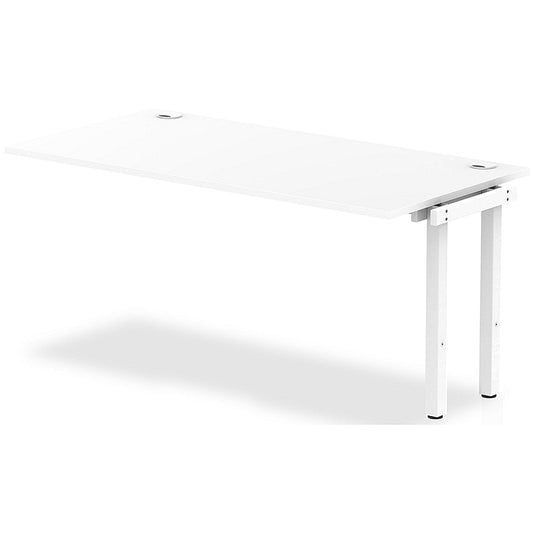 Impulse Bench Single Row Ext Kit 1600 White Frame Office Bench Desk White Easy2Order : IB00387