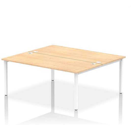 Impulse Bench B2B 2 Person 1800 White Frame Office Bench Desk Maple Easy2Order : IB00396
