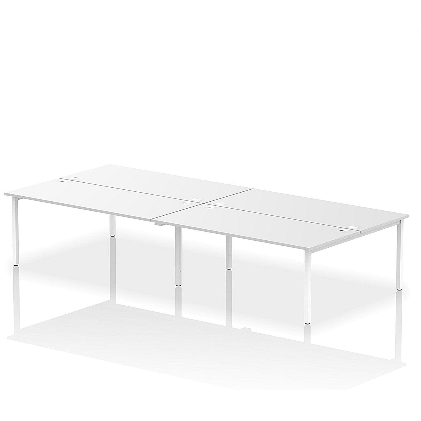 Impulse Bench B2B 4 Person 1800 White Frame Office Bench Desk White Easy2Order : IB00411
