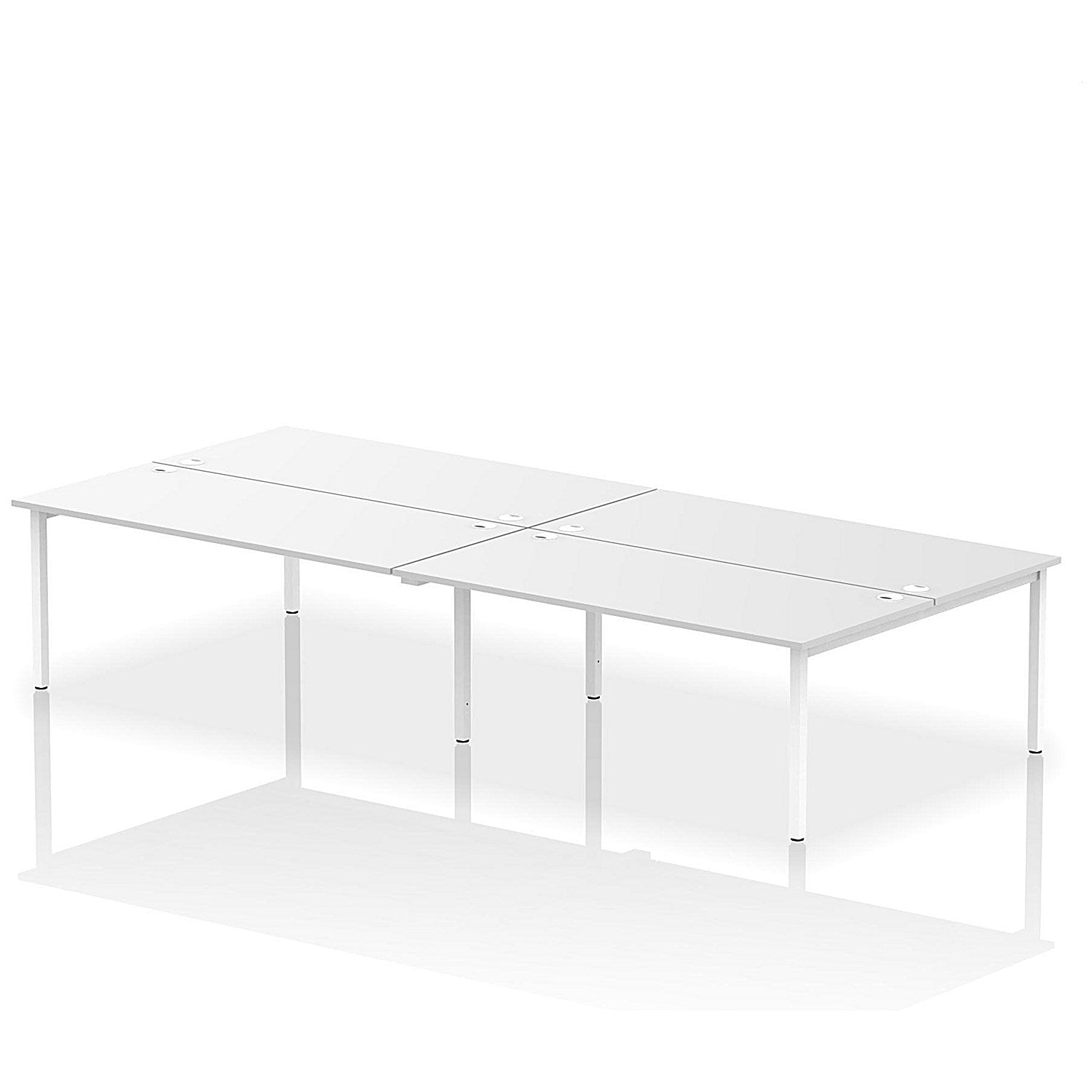 Impulse Bench B2B 4 Person 1800 White Frame Office Bench Desk White Easy2Order : IB00411