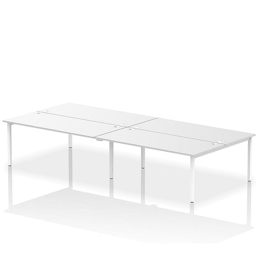 Impulse Bench B2B 4 Person 1800 White Frame Office Bench Desk White Easy2Order : IB00411