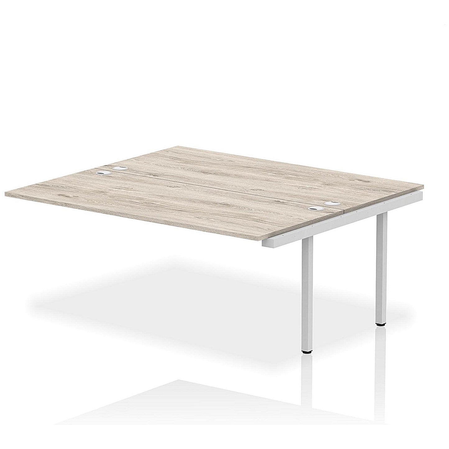 Impulse Bench B2B Ext Kit 1800 Silver Frame Office Bench Desk Grey Oak Easy2Order : IB00425