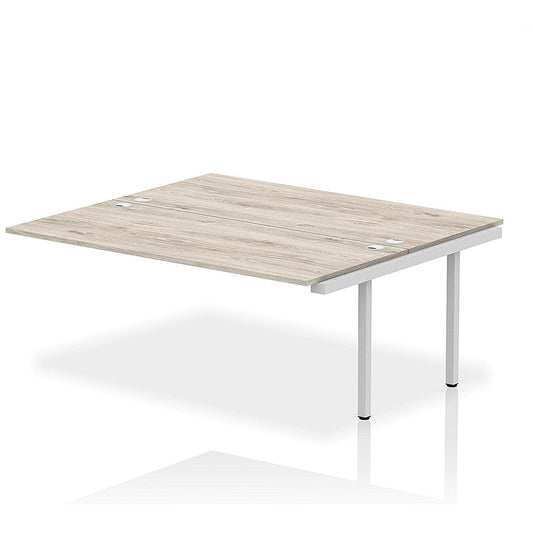 Impulse Bench B2B Ext Kit 1800 Silver Frame Office Bench Desk Grey Oak Easy2Order : IB00425