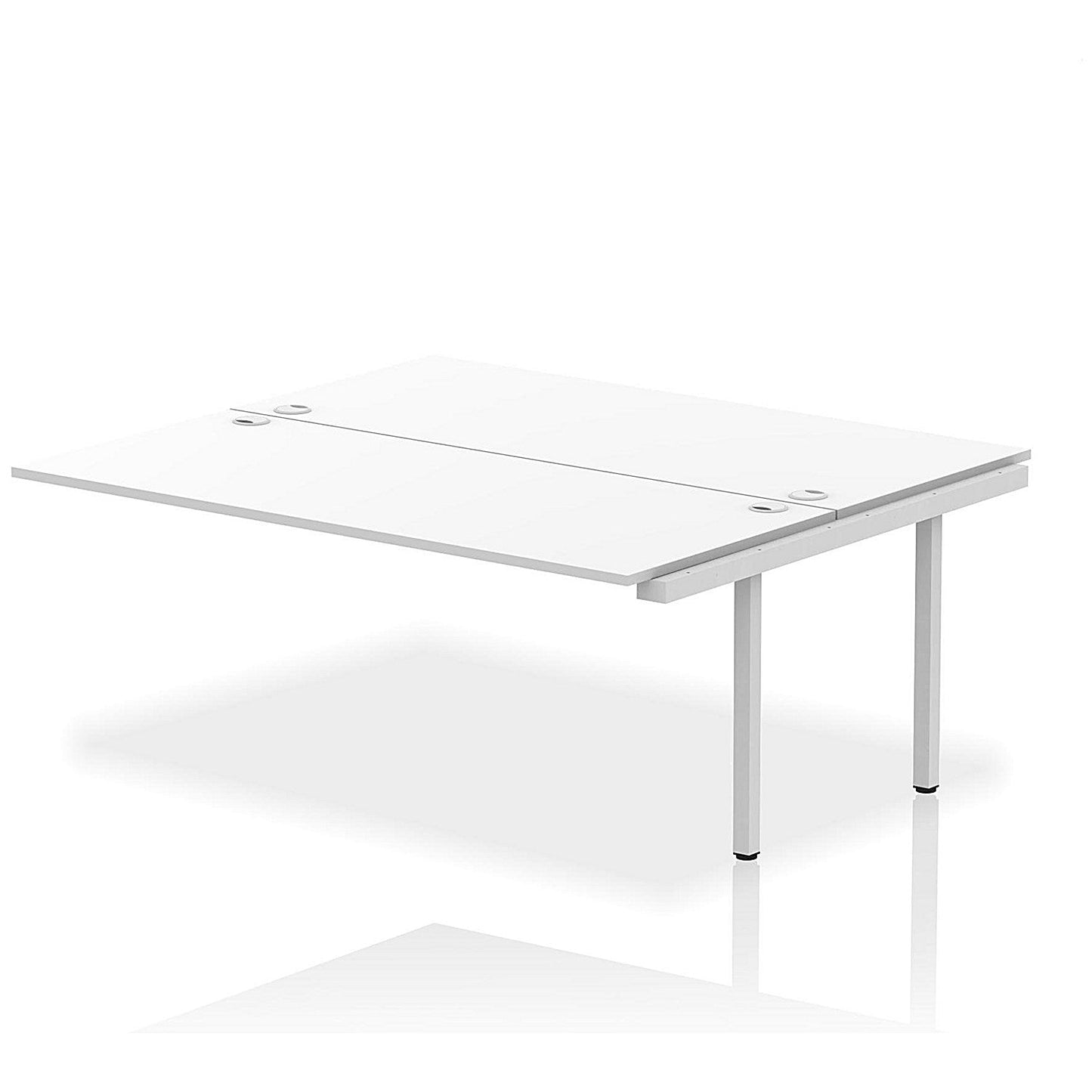 Impulse Bench B2B Ext Kit 1800 Silver Frame Office Bench Desk White Easy2Order : IB00429