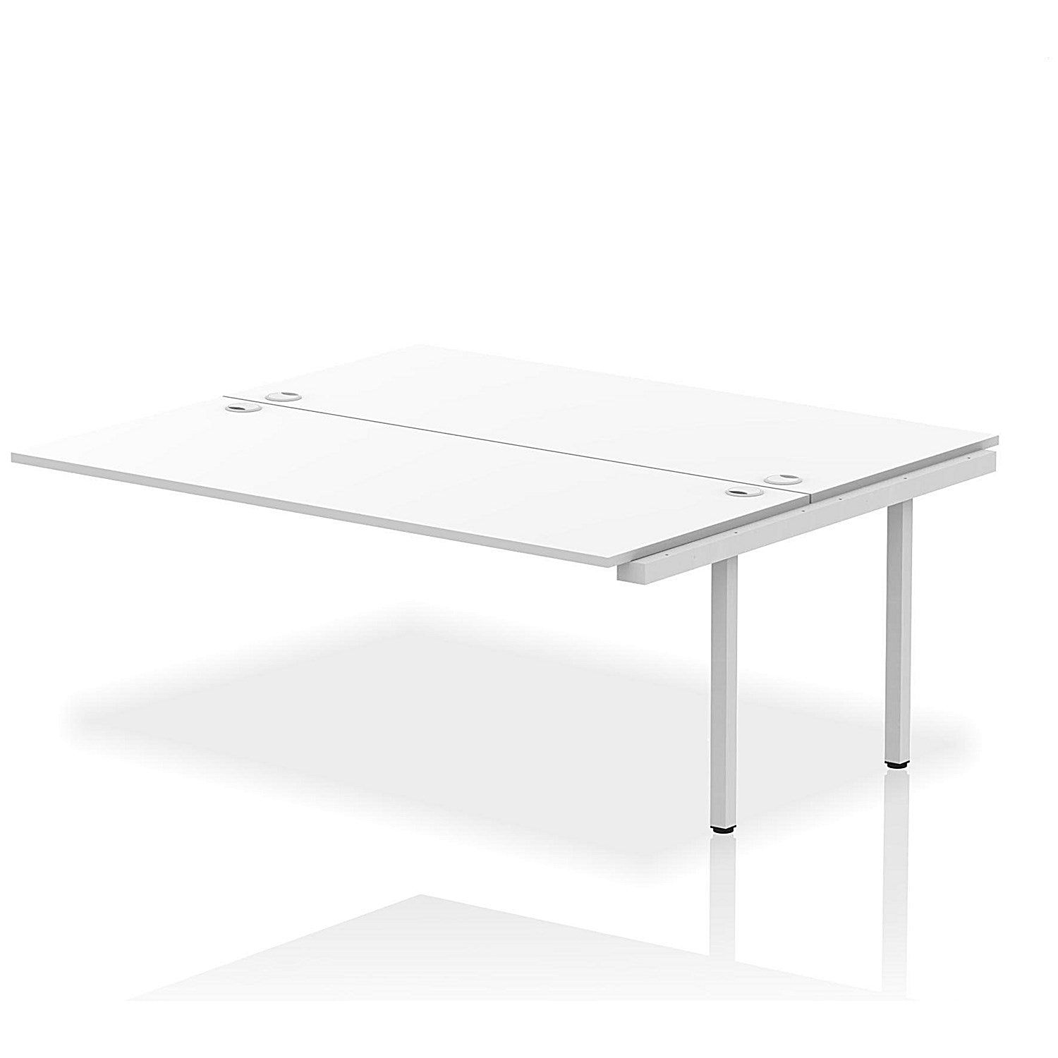 Impulse Bench B2B Ext Kit 1800 Silver Frame Office Bench Desk White Easy2Order : IB00429