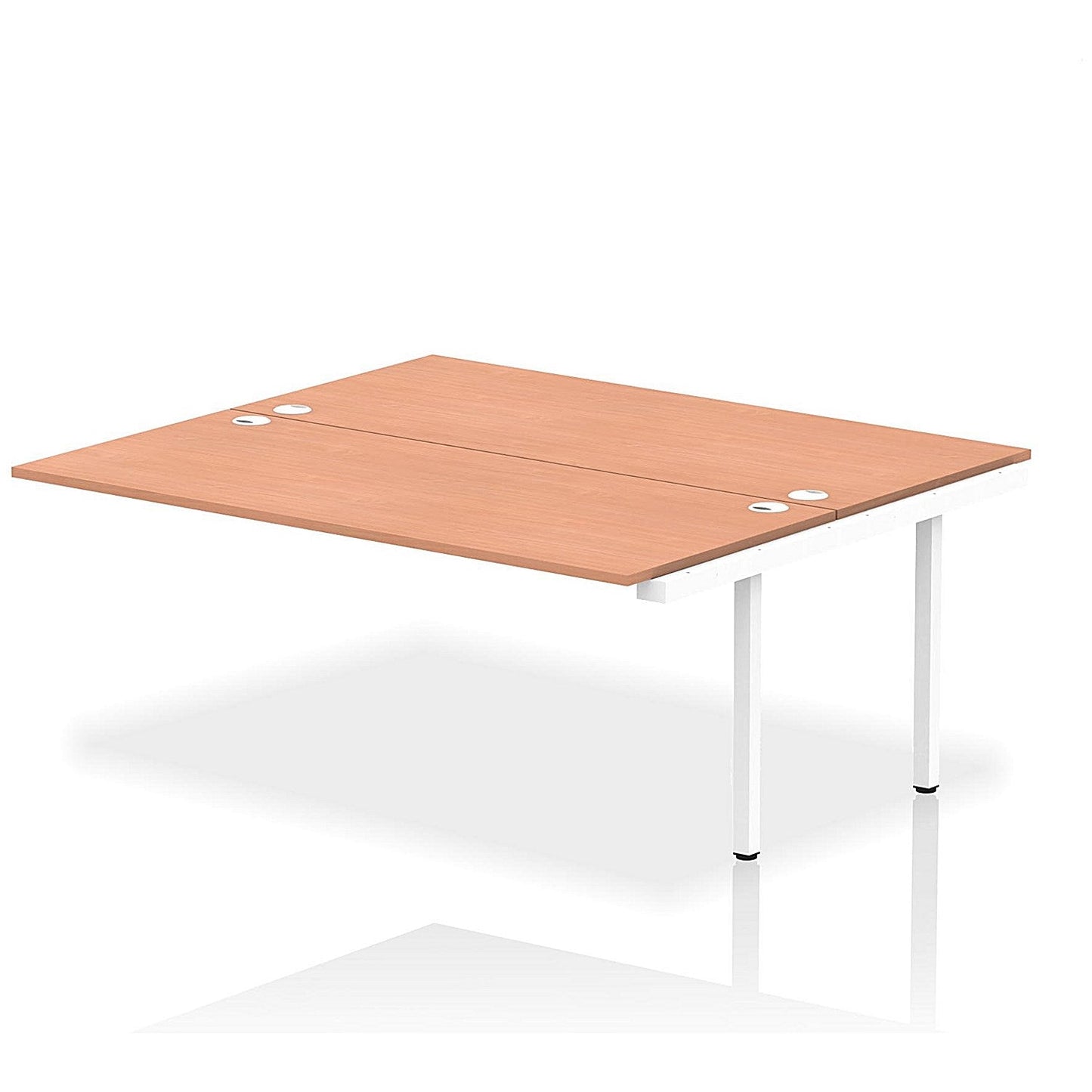 Impulse Bench B2B Ext Kit 1800 White Frame Office Bench Desk Beech Easy2Order : IB00430