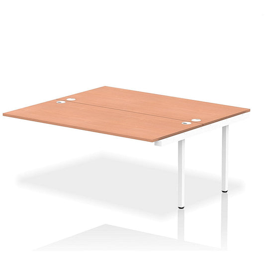 Impulse Bench B2B Ext Kit 1800 White Frame Office Bench Desk Beech Easy2Order : IB00430