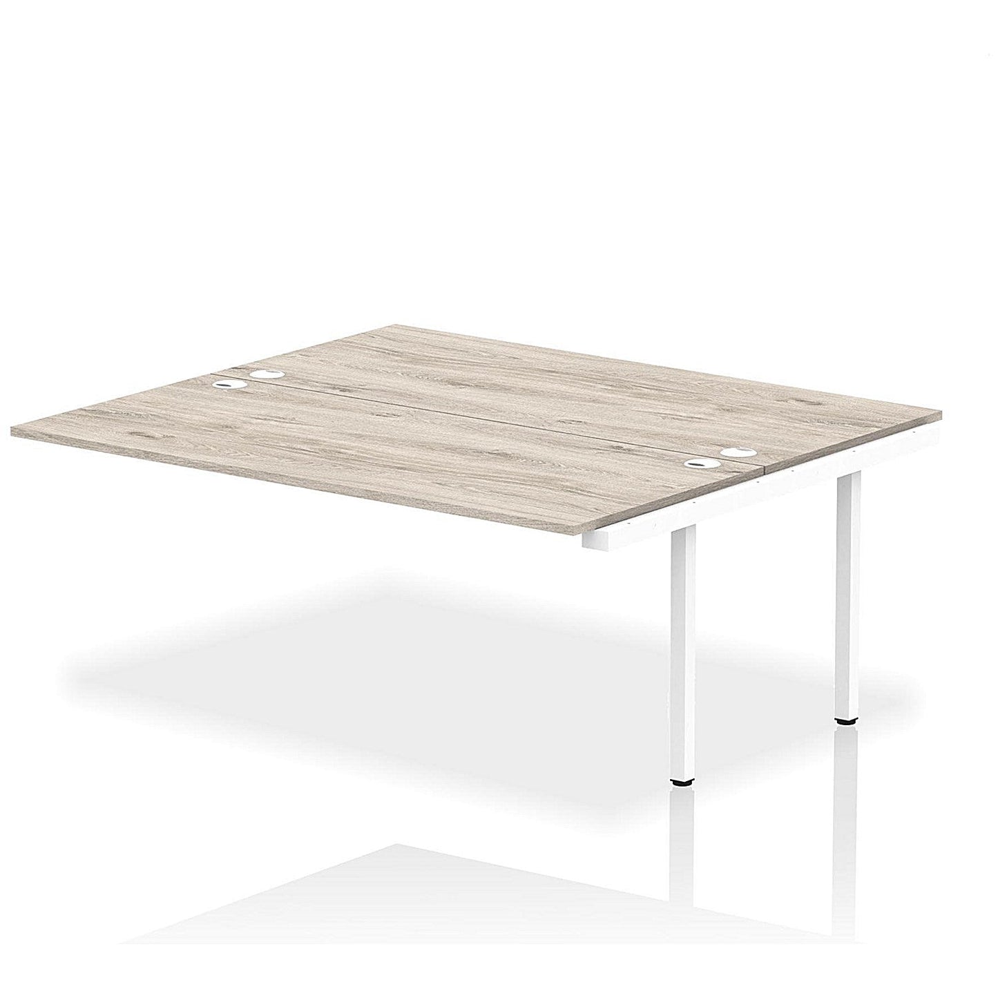 Impulse Bench B2B Ext Kit 1800 White Frame Office Bench Desk Grey Oak Easy2Order : IB00431